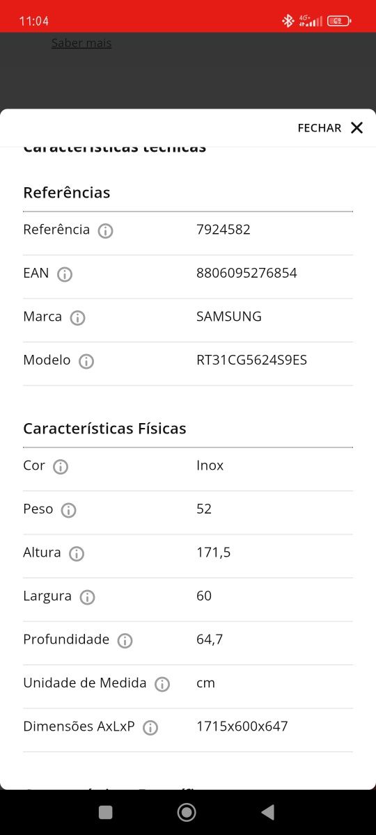 Frigorífico Samsung