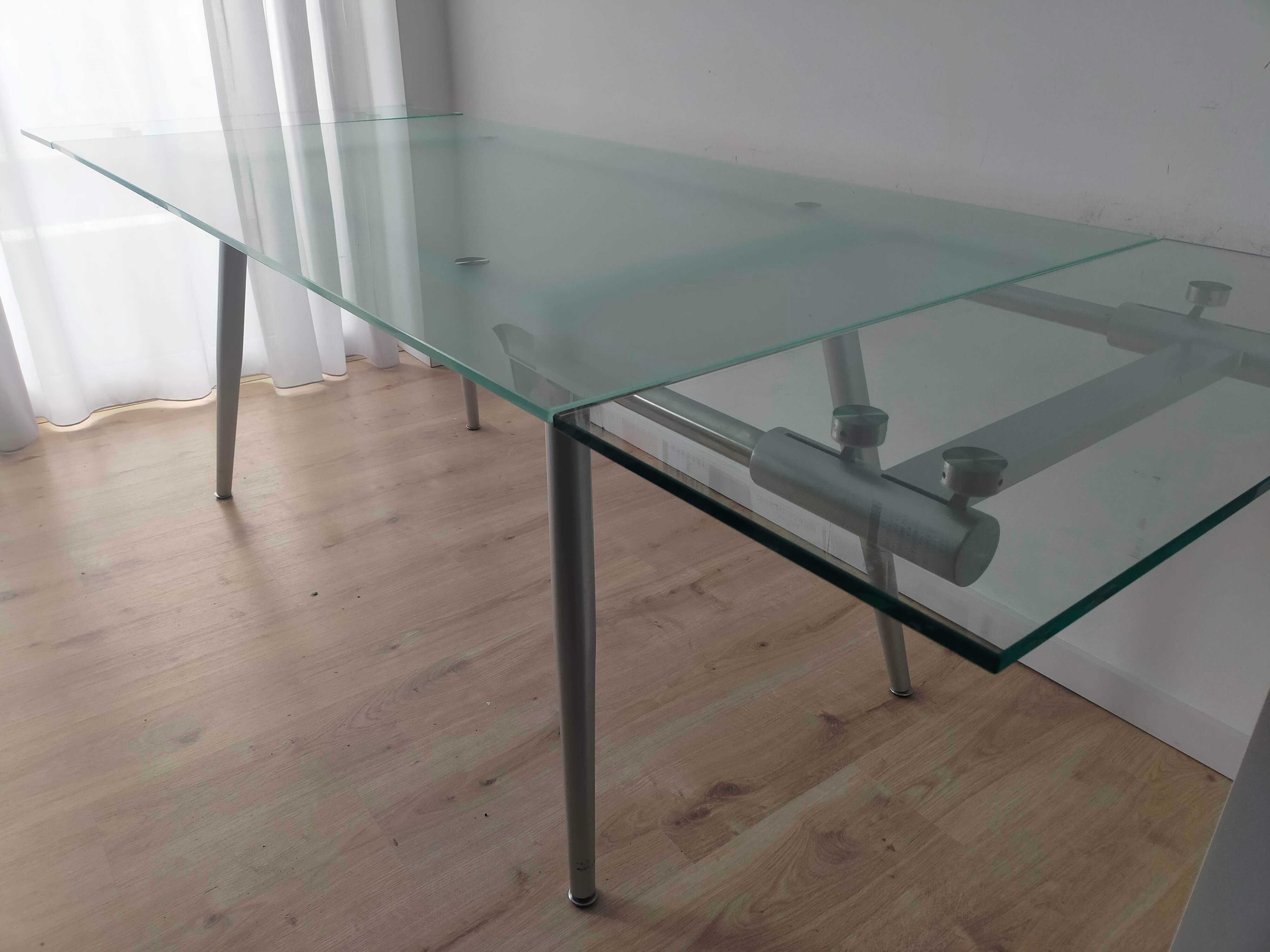 Mesa de Vidro extensível 170 - 205 - 240cm x 90cm