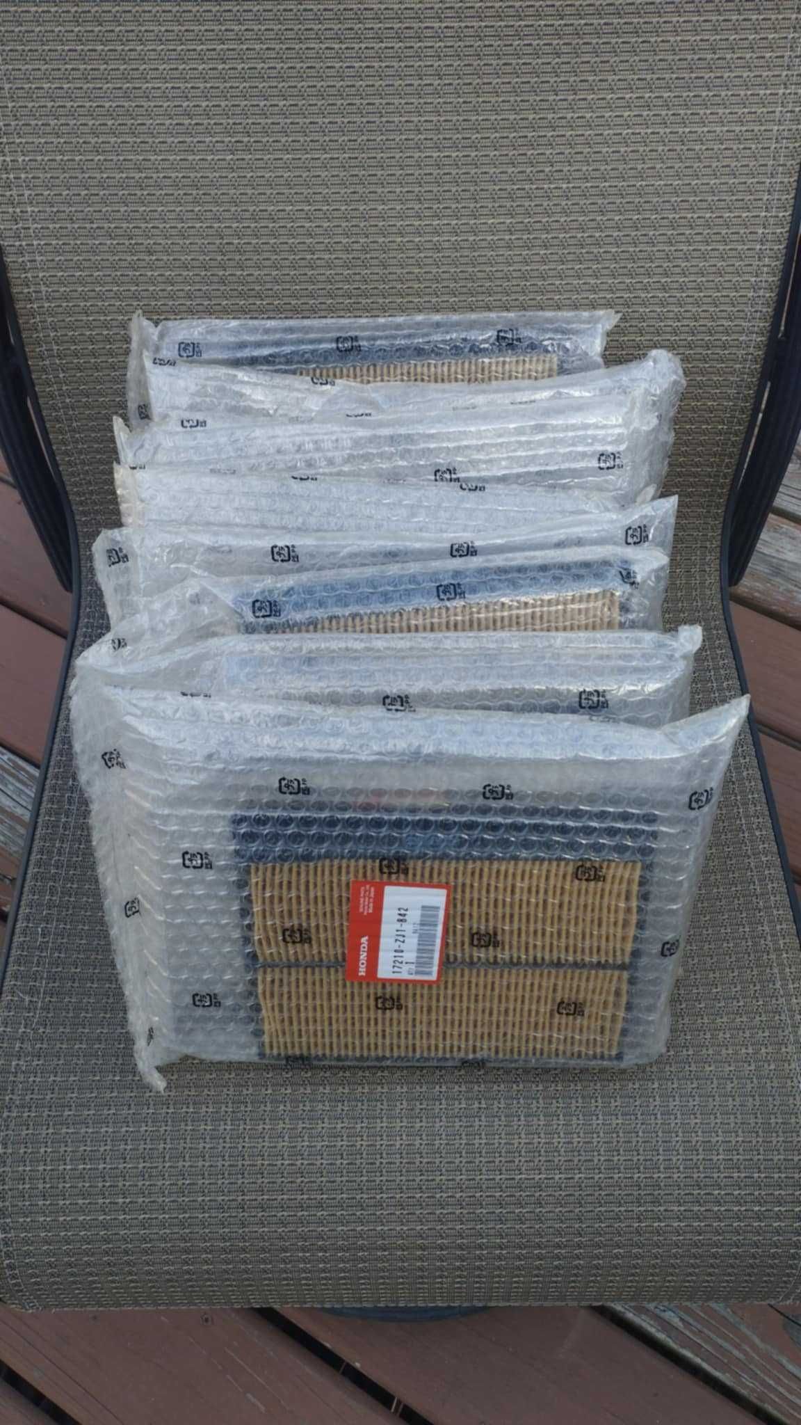 8x Filtros de Ar - OEM Honda - 17210-ZJ1-842 ( GX610 GX620 ) - NOVOS