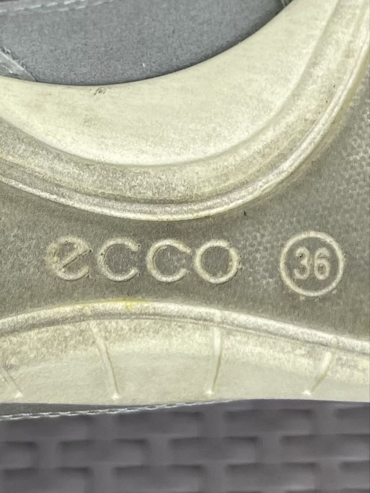 ECCO балетки мокасины 36 размер женские кожаные серые оригинал
