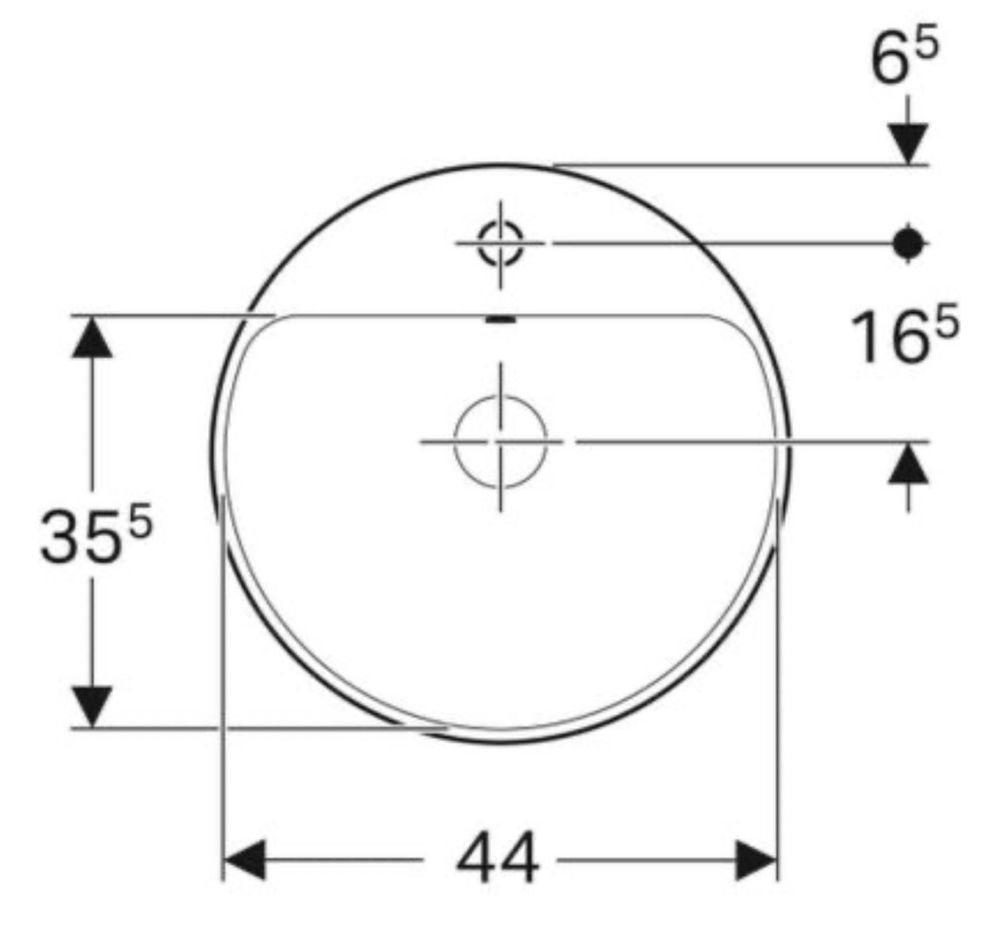 Umywalka Geberit Variform 48 cm