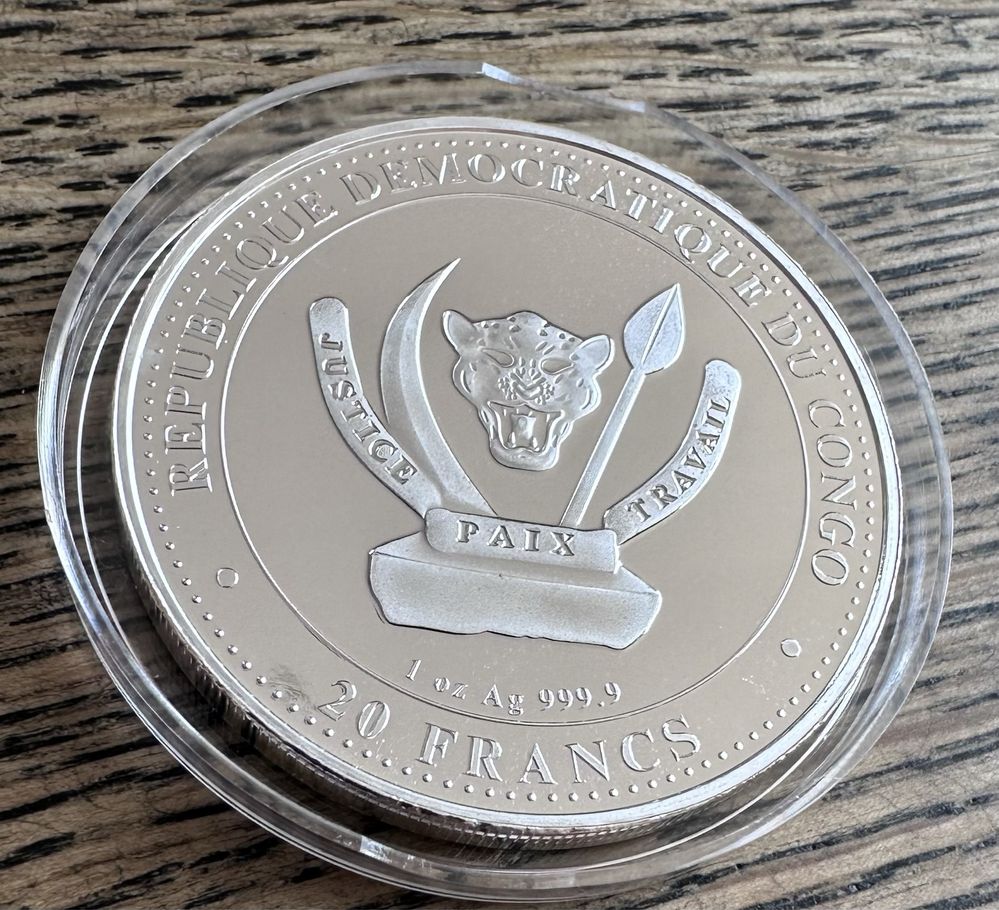 Срібна монета 1oz 20 francs 1oz