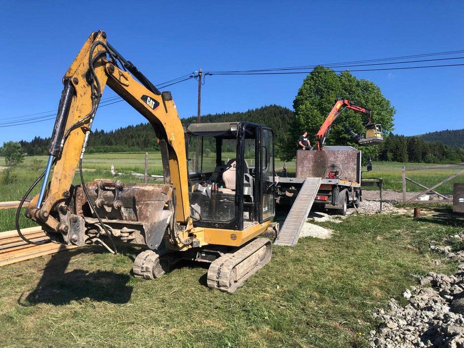 Wozidło Gąsienicowe samozaładowcze - taczka - Krata Niwelator Koparka