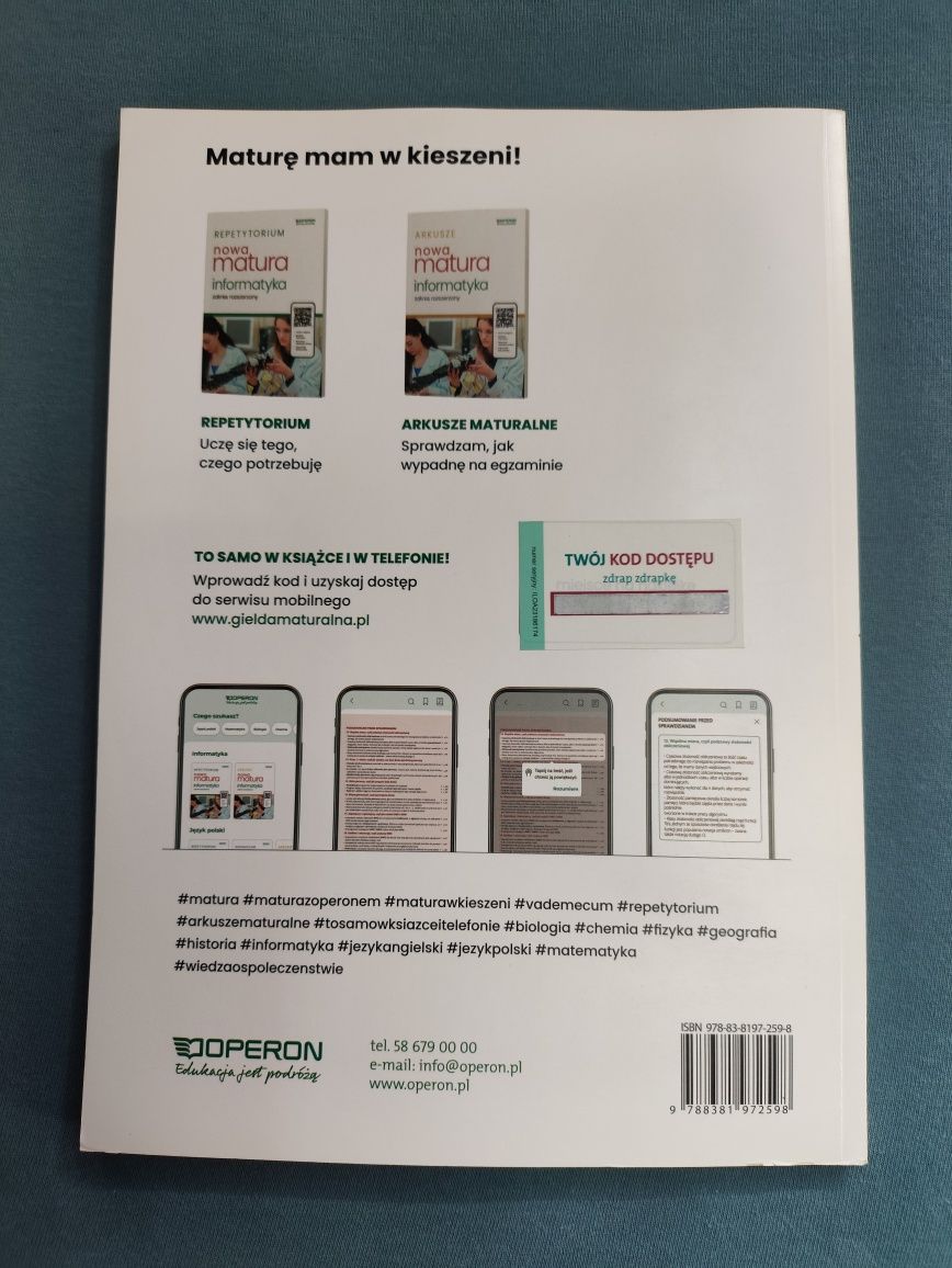 Informatyka nowa matura - 4 - arkusze i repetytorium - roz - Operon