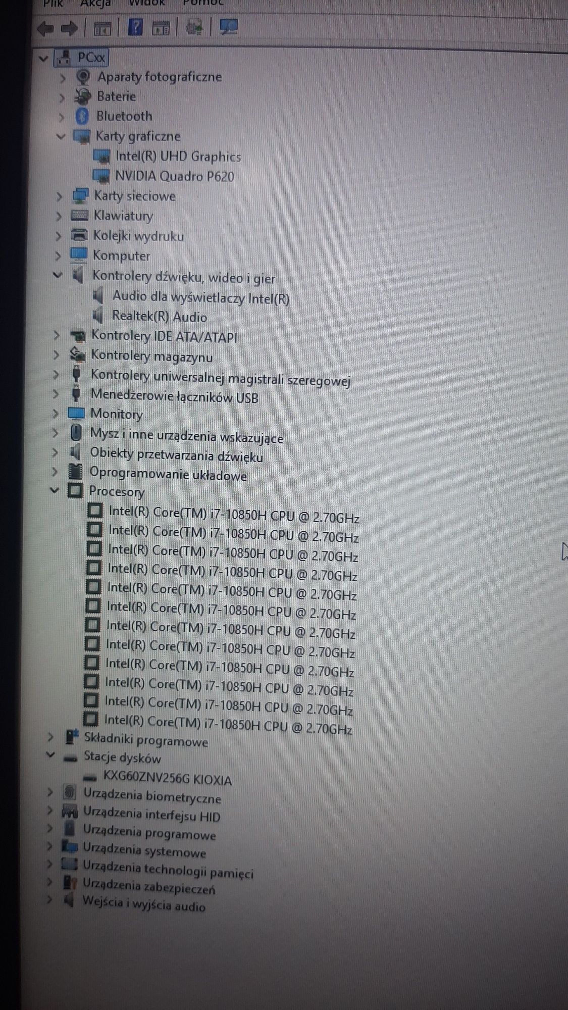 Dell Precision 3551, i7-10850H, 16GB DDR4, SSD 255GB, Quadro,