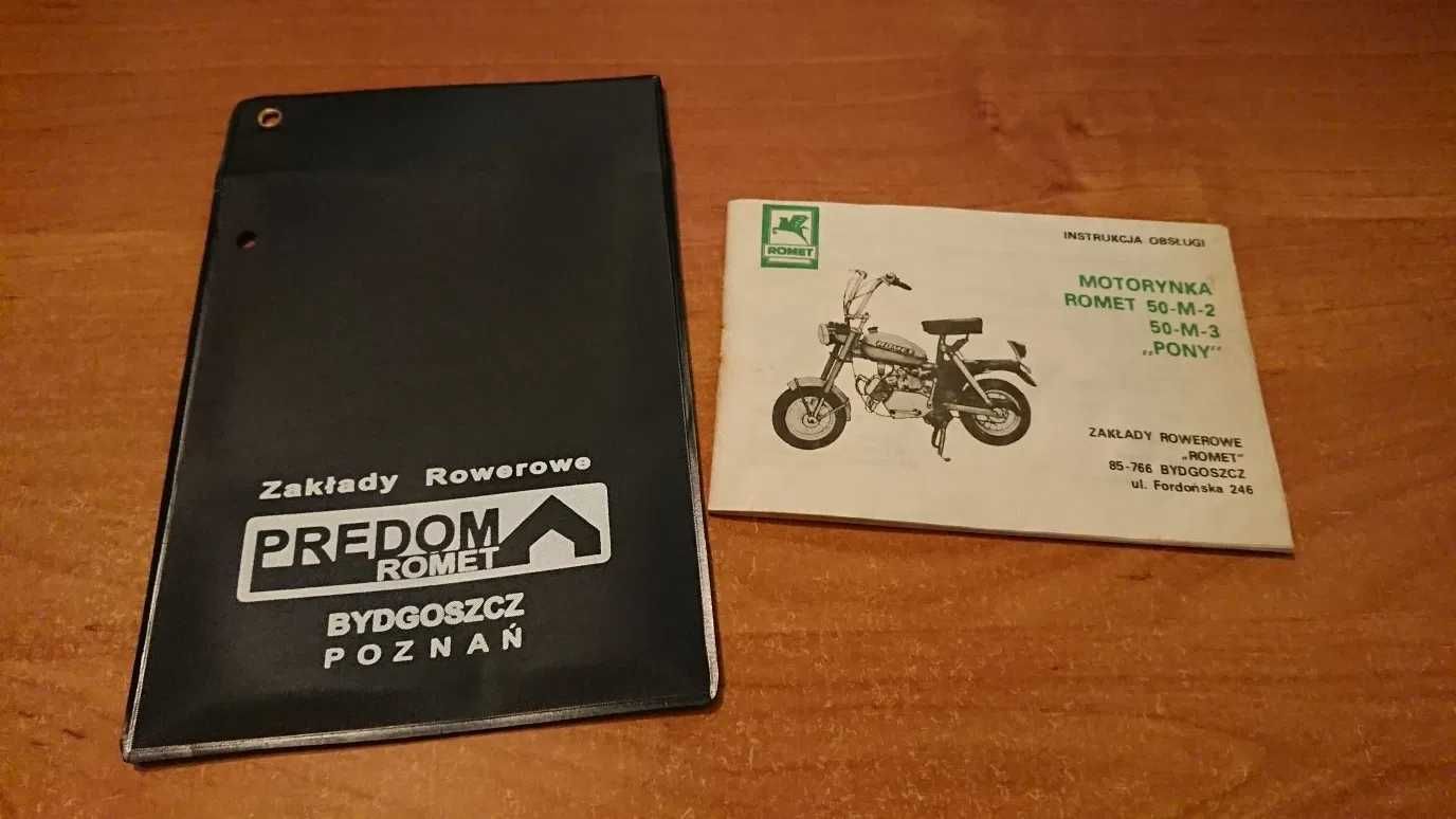 Etui pokrowiec na dokumenty instrukcje Romet Komar Ogar Motorynka