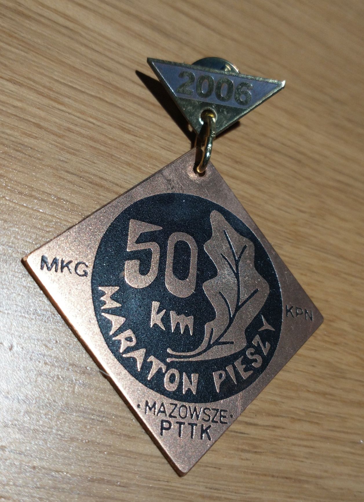 Medal brązowy maraton pieszy PTTK Mazowsze 50 km KPN