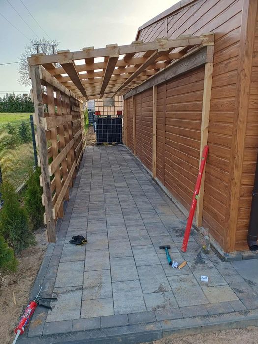 Duże palety konstrukcyjne 3x2m 4x2m 5x2m paleta budowlana wiata garaż