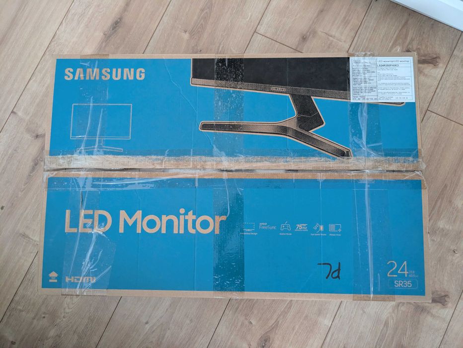 Monitor Samsung 24" SR350 (IPS, 75Hz), posiada wadę matrycy