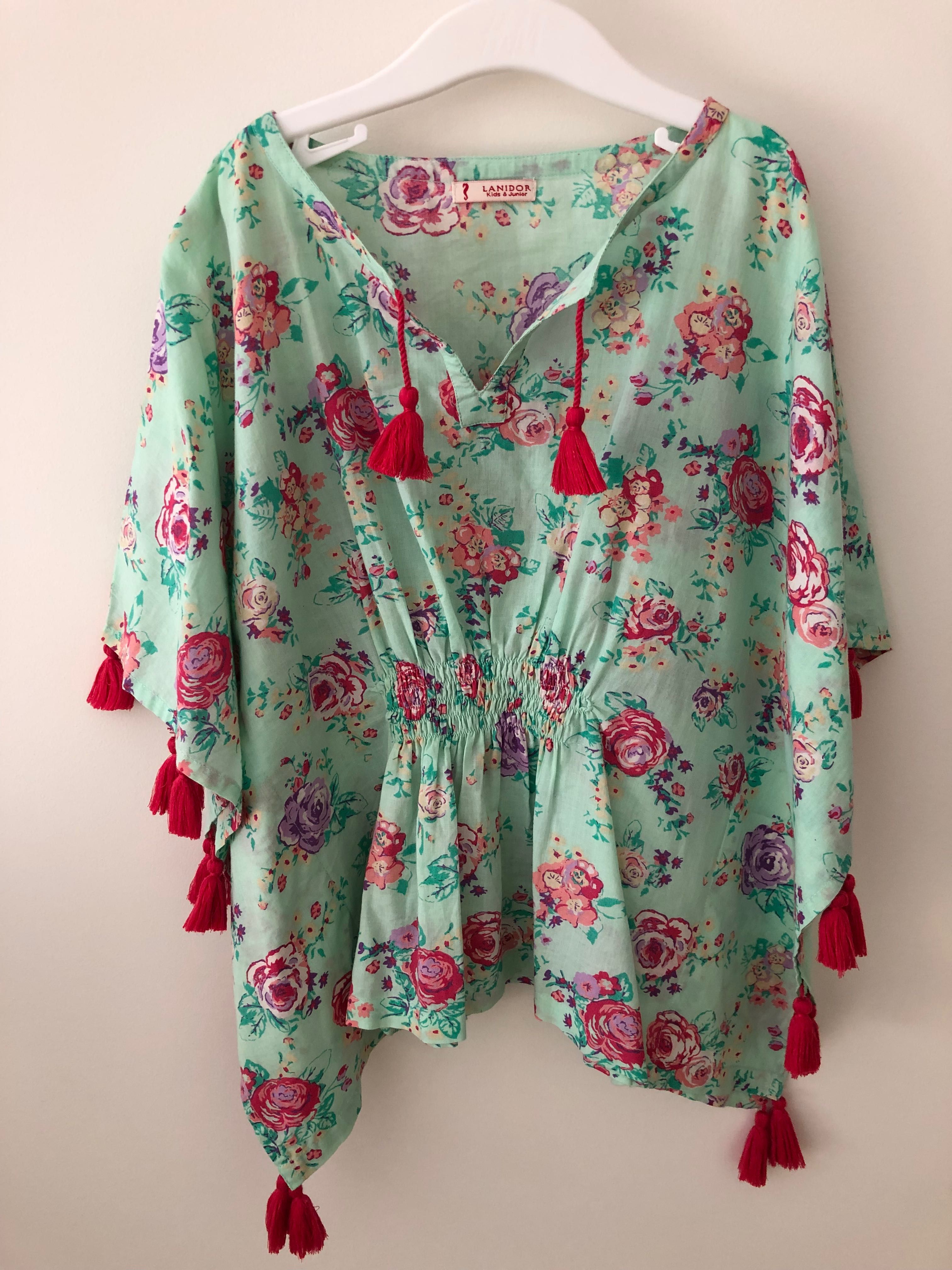 Poncho floral | M (7-10 Anos) | Lanidor