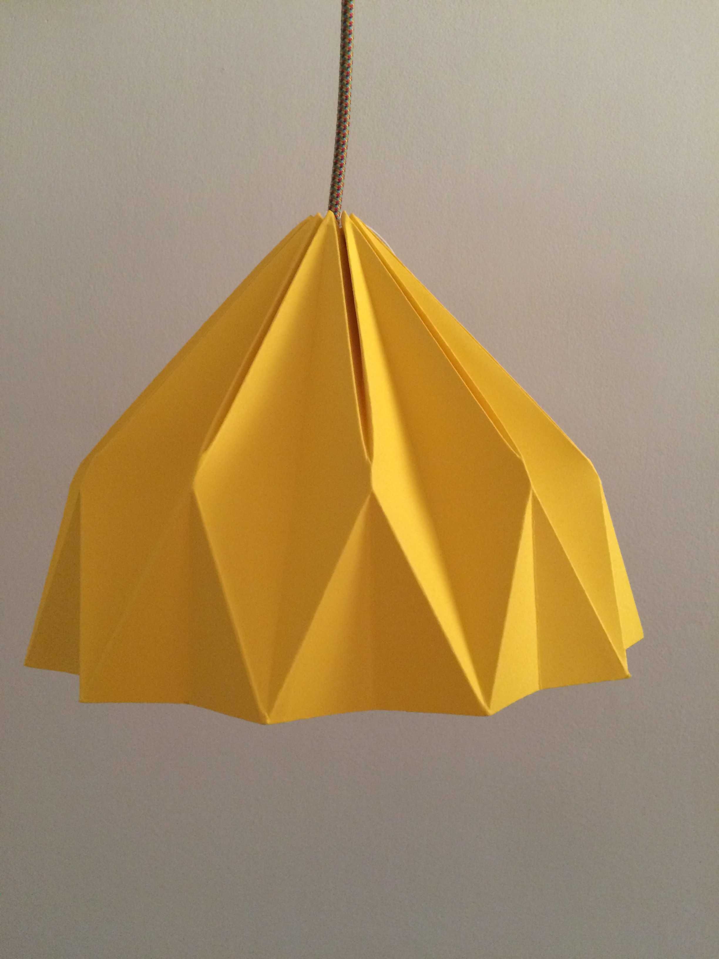 Abażur lampa klosz papierowy origami origamilamp