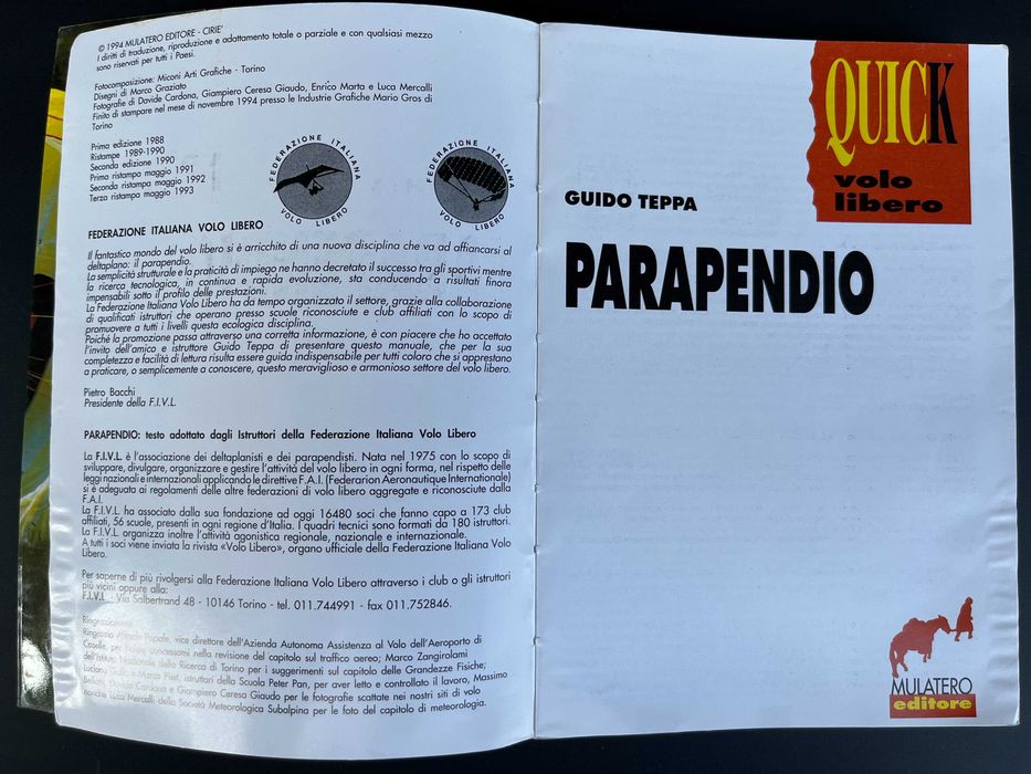 Parapendio – Volo Libero