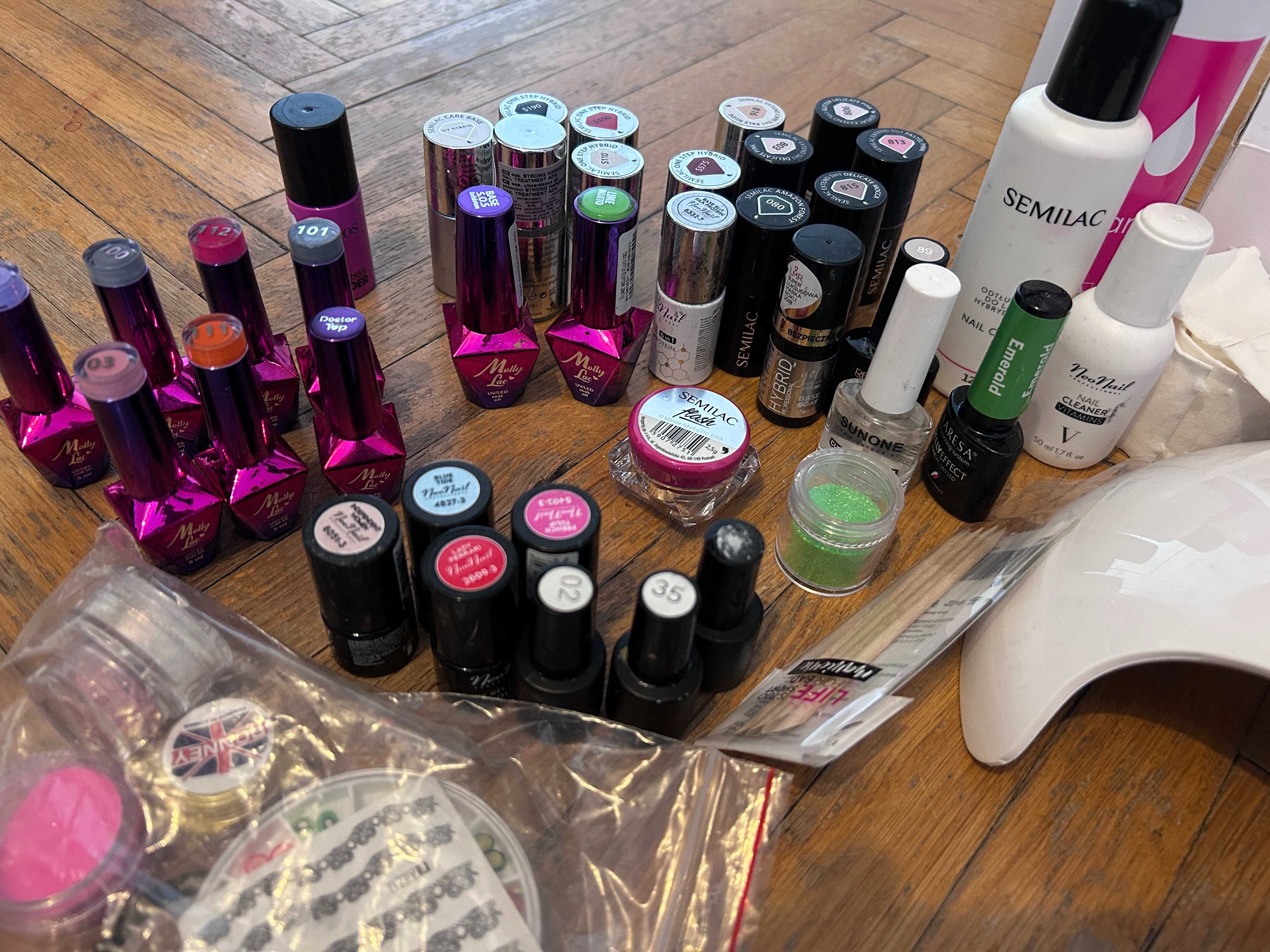Zestaw do manicure lakier hybrydowy żelowy