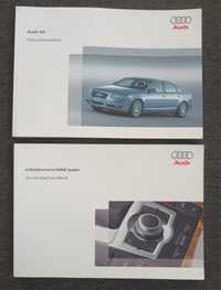 Instrukcja dwie oryginalne Audi kolorowe książki Audi a6 oraz MMI
