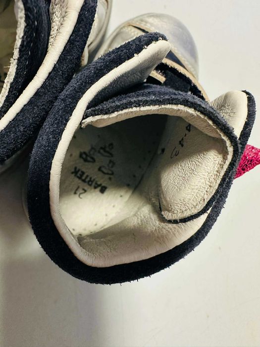 Bartek trzewiki skórzane  srebrne dla dziewczynki   22