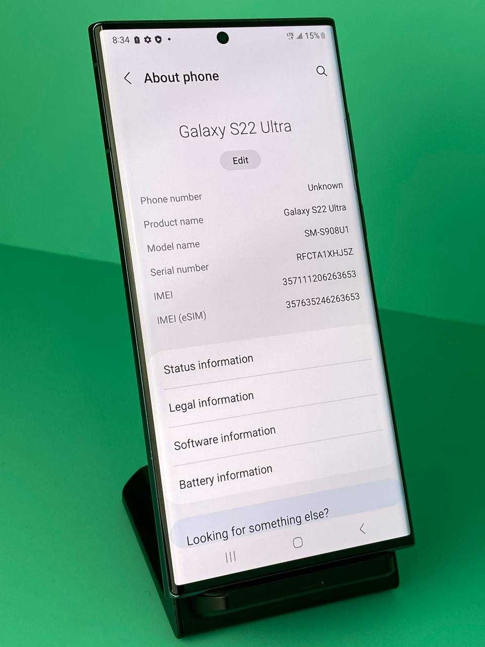 Смартфон Samsung Galaxy S22 Ultra 12/512GB Green