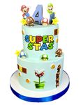 Duży Zestaw do dekoracji tortu na masie cukrowej MARIO Figurki na tort
