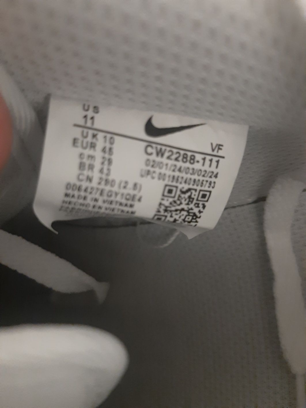 Nike AF1 białe roz 45