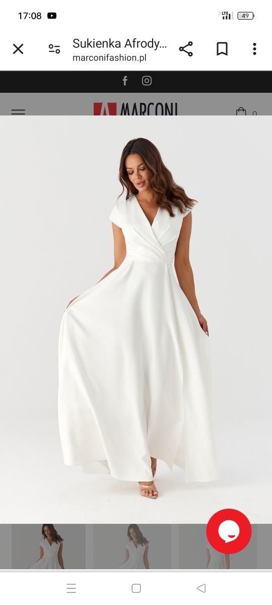 Sprzedam śliczną suknię białą