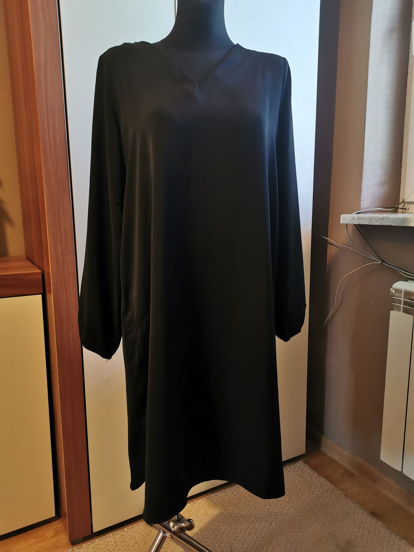 Mała czarna sukienka tunika zwiewna rozm 40