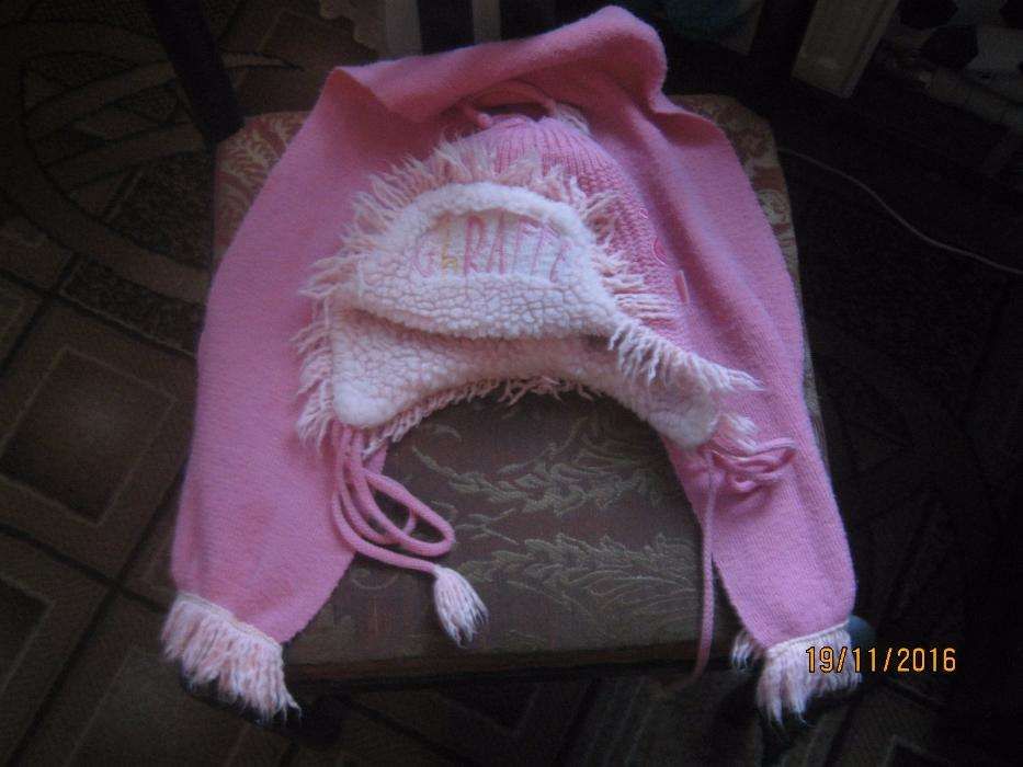зимняя шапка с шарфом зимние перчатки в подарок