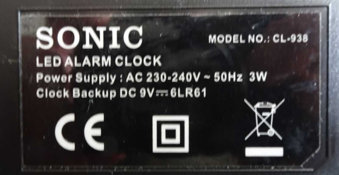 Zegar cyfrowy, budzik, Sonic C-938