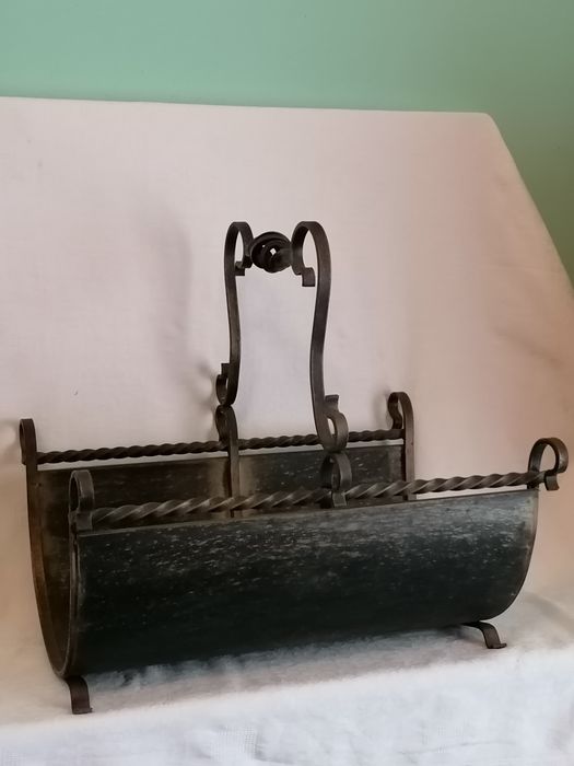 Cesta para lenha ferro forjado