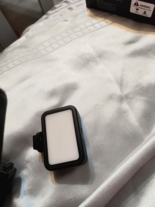 MAXCAM Dwukolorowa Lampa Wideo Statyw Klips Do Telefonu LED