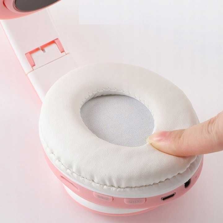 Zestaw słuchawki nauszne dla dzieci uszy + mikrofon karaoke bluetooth
