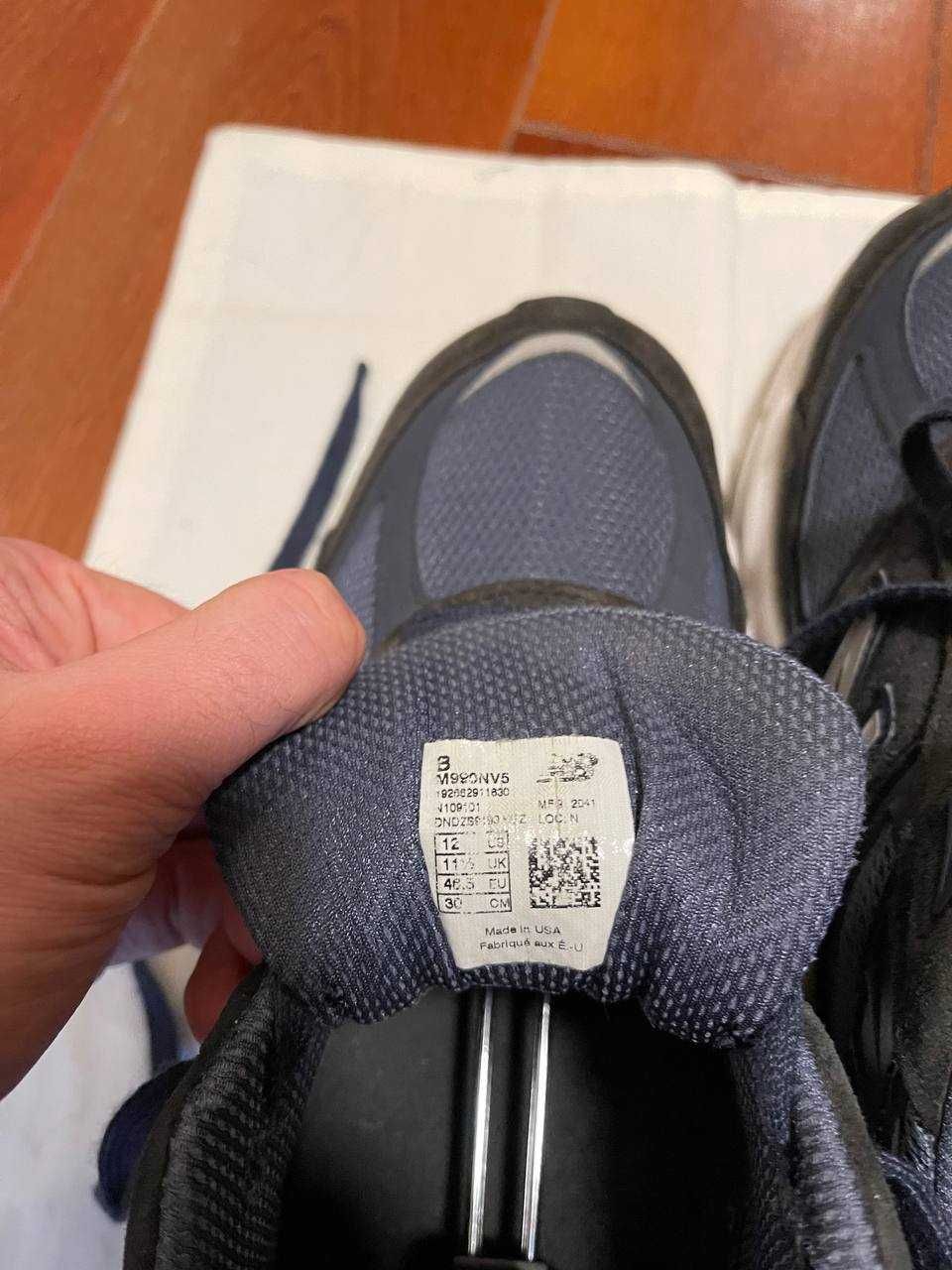 Кросівки New Balance Made in USA 990 v5 (B) Navy EUR46,5/US12/30СМ