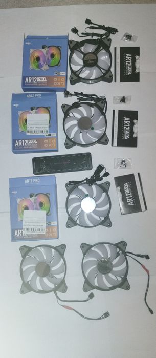 кулери argb нові 120 мм3 шт