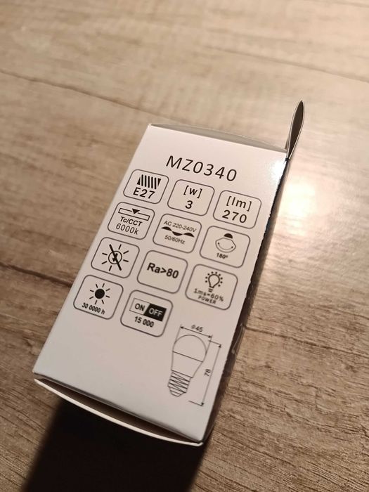 10x Żarówka ledowa LED MINI KULKA E27 3W 270lm barwa zimna 6500K