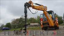 Гідробур до екскаваторів навантажувачів JCB CAT VOLVO Komatsu Hidromek