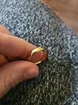 Damska Męska Złota Obrączka Unisex Szeroka 4mm