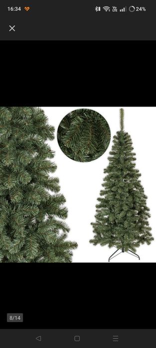 CHOINKA sztuczna JODŁA KAUKASKA 220CM Piękna Zielona