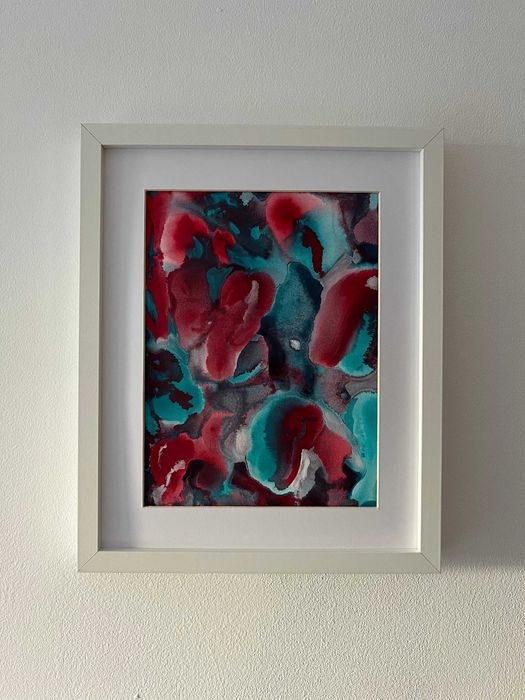 Pintura abstrata em acrílico