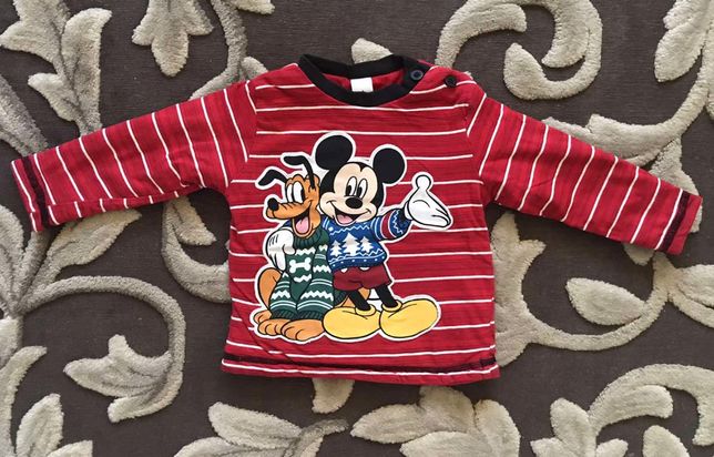 Disney C&A новогодняя кофточка свитер реглан Микки