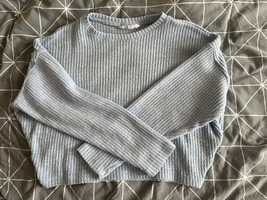 krótki niebieski sweter sweterek h&m 146/152