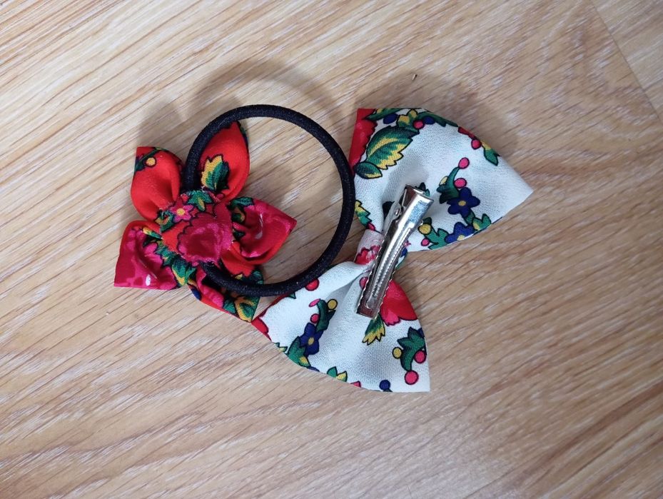 Zestaw do włosów wzór góralski