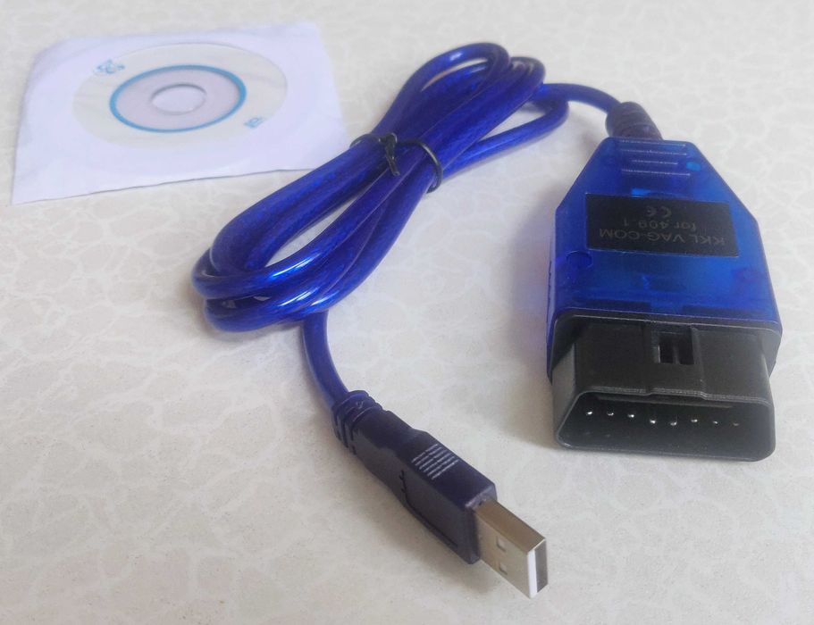 Кабель діагностичний адаптер KKL VAG COM 409.1 (ch340) OBD2-USB +диск