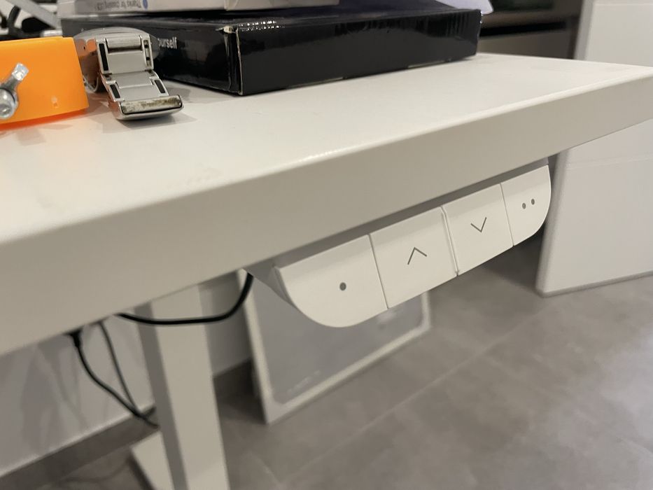 Secretária eletrica MITTZON IKEA sentado/em pé, branco, 160x80 cm