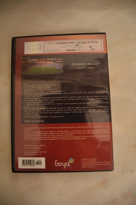 DVD original "Os Nossos Jogos - Euro 2004"