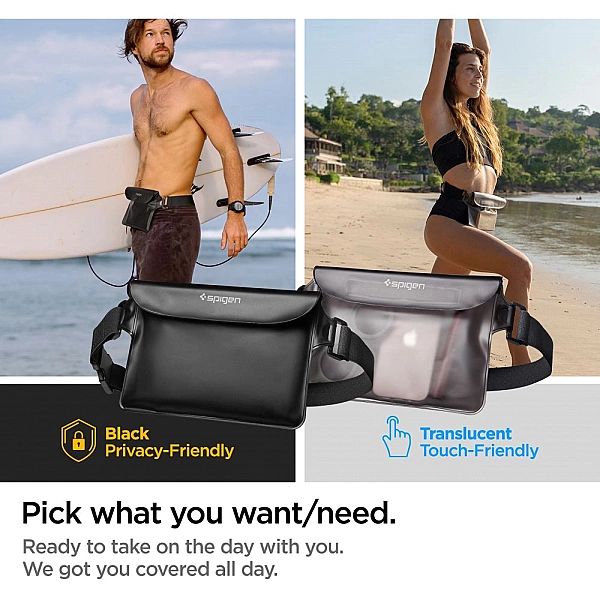 Spigen A620 Universal Waterproof Waist Bag Black
