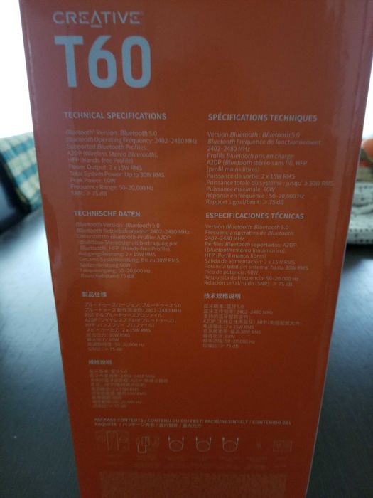 Colunas Creative T60 2.0