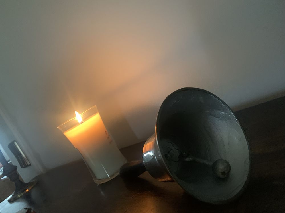 Almi Decor dzwonek duży srebrny do dzwonienia ,ozdoba