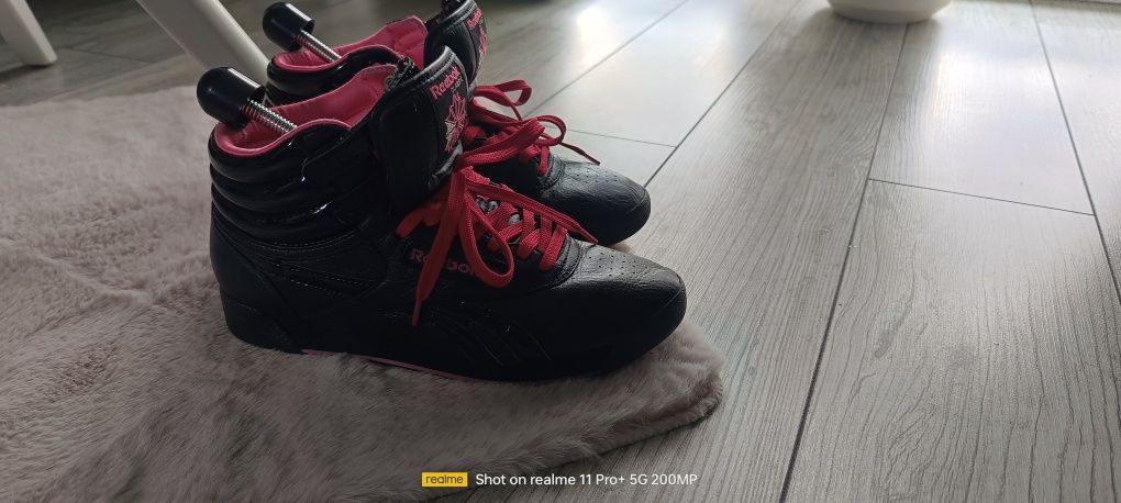 Buty Reebok fitness wysokie skórzane używane