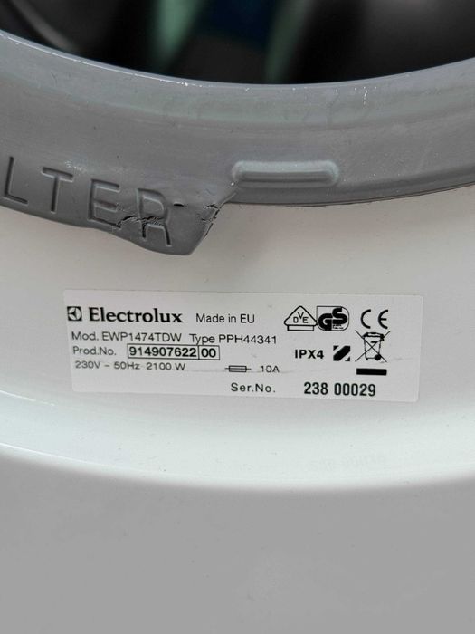 Пральна машина б/в Electrolux Розмір: 85/60/50 Білий 7 кг #07531