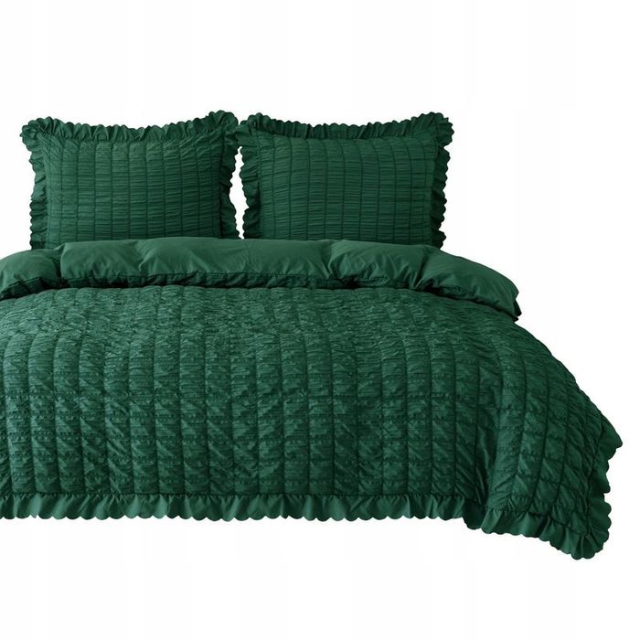 Pościel Kora 220x200/3 części jednolita elegancka z falbaną Gavin komp