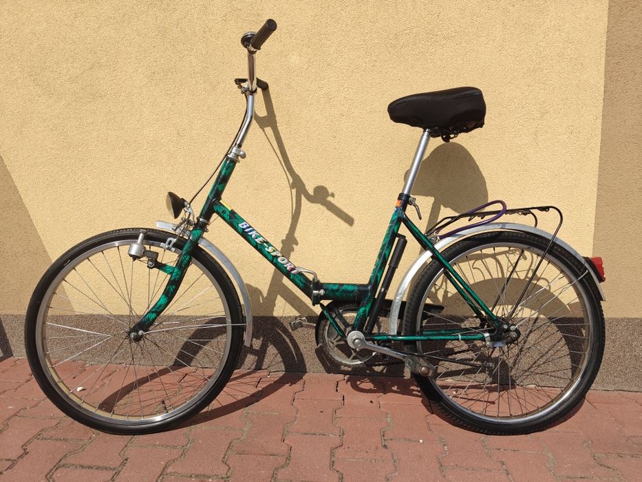 Sprawny rower miejski 24” Bike Sport z bagażnikiem składak