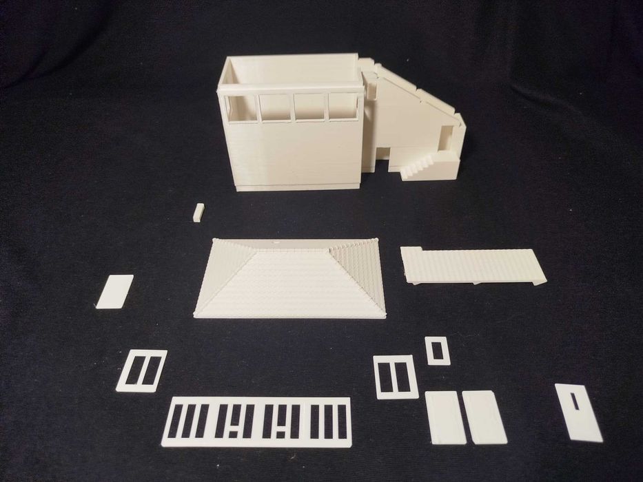 Model nastawni ND1 z Nowego Drezdenka skala H0. Rekonstrukcja ze zdjęć